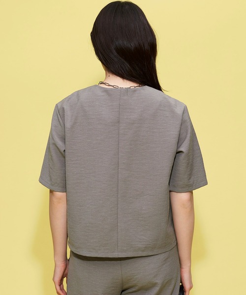 FOREVER 21（フォーエバー トゥエンティーワン）の「リネン混ジャケット（ノーカラージャケット・レディース・ベージュ/グレー/オレンジ・SMALL/MEDIUM）」の21枚目の写真