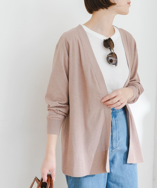 F by ROSSO（エフバイロッソ）の「F by ROSSO　UVカットウォッシャブルカーディガン（カーディガン/ボレロ・レディース・ライトグレー/チャコールグレー/ベージュ系その他・FREE）」の3枚目の写真