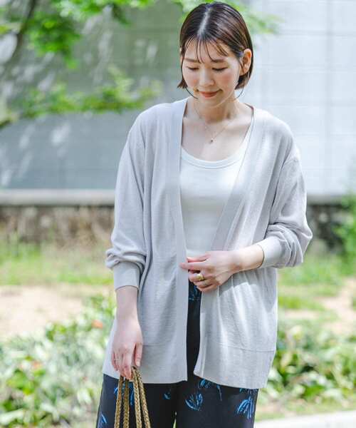 F by ROSSO（エフバイロッソ）の「F by ROSSO　UVカットウォッシャブルカーディガン（カーディガン/ボレロ・レディース・ライトグレー/チャコールグレー/ベージュ系その他・FREE）」の8枚目の写真