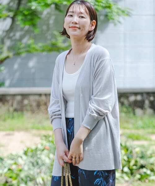 F by ROSSO（エフバイロッソ）の「F by ROSSO　UVカットウォッシャブルカーディガン（カーディガン/ボレロ・レディース・ライトグレー/チャコールグレー/ベージュ系その他・FREE）」の9枚目の写真