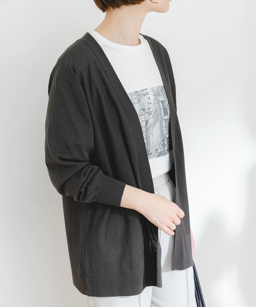 F by ROSSO（エフバイロッソ）の「F by ROSSO　UVカットウォッシャブルカーディガン（カーディガン/ボレロ・レディース・ライトグレー/チャコールグレー/ベージュ系その他・FREE）」の21枚目の写真