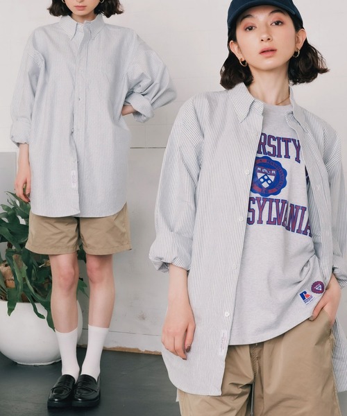 SERO（セロ）の「SERO/セロ B.D WIDE SHIRT OXFORD STRIPE