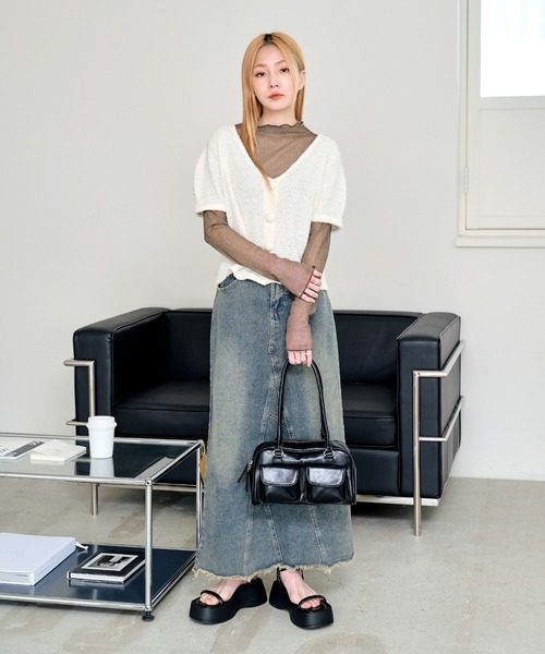 UNE MANSION(ユヌマンション)の「ツーポケットショルダーバッグ(ハンドバッグ・レディース・バーガンディー/ブラウン/アイボリー/ブラック・FREE)」の16枚目の写真