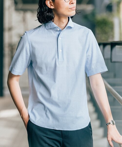 EDIFICE（エディフィス）の「【GUY ROVER / ギローバー】別注 カノコ ポロシャツ（ポロシャツ・メンズ・ネイビー/ラベンダー/ライトブルー/ブラウン/ホワイト・LARGE/MEDIUM/SMALL/X-LARGE）」の3枚目の写真