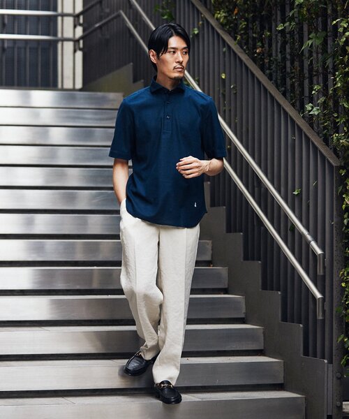 EDIFICE（エディフィス）の「【GUY ROVER / ギローバー】別注 カノコ ポロシャツ（ポロシャツ・メンズ・ネイビー/ラベンダー/ライトブルー/ブラウン/ホワイト・LARGE/MEDIUM/SMALL/X-LARGE）」の6枚目の写真