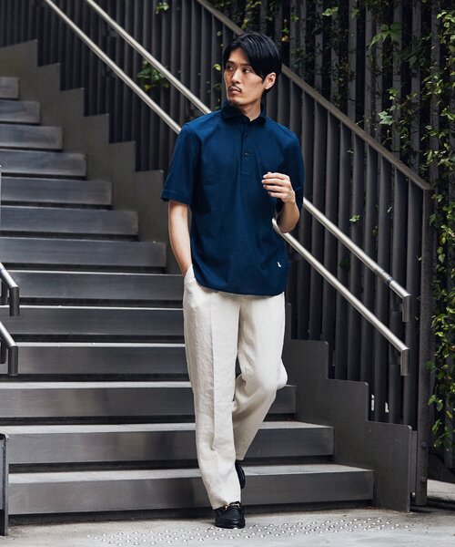 EDIFICE（エディフィス）の「【GUY ROVER / ギローバー】別注 カノコ ポロシャツ（ポロシャツ・メンズ・ネイビー/ラベンダー/ライトブルー/ブラウン/ホワイト・LARGE/MEDIUM/SMALL/X-LARGE）」の7枚目の写真