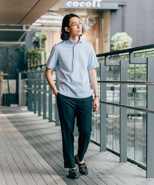 EDIFICE（エディフィス）の「【GUY ROVER / ギローバー】別注 カノコ ポロシャツ（ポロシャツ・メンズ・ネイビー/ラベンダー/ライトブルー/ブラウン/ホワイト・LARGE/MEDIUM/SMALL/X-LARGE）」の11枚目の写真