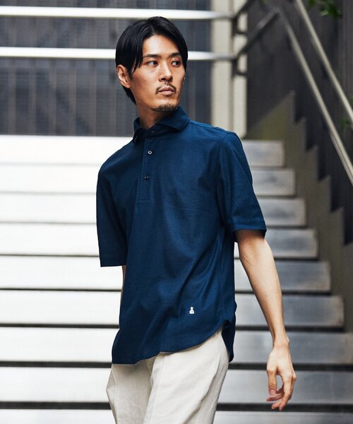 EDIFICE（エディフィス）の「【GUY ROVER / ギローバー】別注 カノコ ポロシャツ（ポロシャツ・メンズ・ネイビー/ラベンダー/ライトブルー/ブラウン/ホワイト・LARGE/MEDIUM/SMALL/X-LARGE）」の15枚目の写真