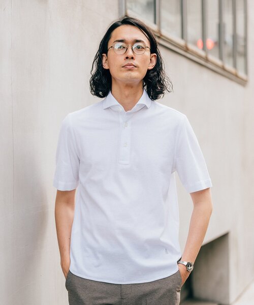 EDIFICE（エディフィス）の「【GUY ROVER / ギローバー】別注 カノコ ポロシャツ（ポロシャツ・メンズ・ネイビー/ラベンダー/ライトブルー/ブラウン/ホワイト・LARGE/MEDIUM/SMALL/X-LARGE）」の19枚目の写真