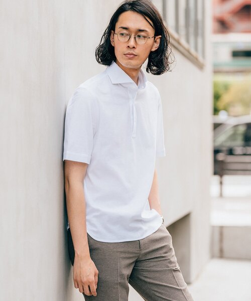 EDIFICE（エディフィス）の「【GUY ROVER / ギローバー】別注 カノコ ポロシャツ（ポロシャツ・メンズ・ネイビー/ラベンダー/ライトブルー/ブラウン/ホワイト・LARGE/MEDIUM/SMALL/X-LARGE）」の21枚目の写真