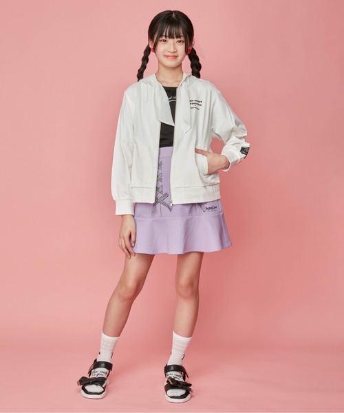 JENNI love(ジェニィラブ)の「防蚊シフォンリボンZIPパーカー(パーカー・キッズ・オフホワイト/ラベンダー/ブラック・140cm/160cm/150cm/130cm)」の19枚目の写真