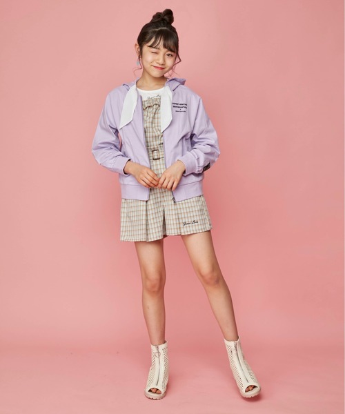 JENNI love(ジェニィラブ)の「防蚊シフォンリボンZIPパーカー(パーカー・キッズ・オフホワイト/ラベンダー/ブラック・140cm/160cm/150cm/130cm)」の11枚目の写真