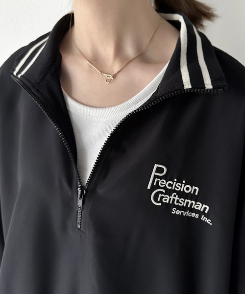 Java(ジャバ)の「《JaVaジャバ 別注》カジュアル×メンズライク。リブラインロゴ刺繍ハーフジップ オーバーサイズ プルオーバー(セットアップ可能)(スウェット・レディース・ブラック/グリーン/ベージュ/ネイビー/イエロー・LARGE/MEDIUM/SMALL/X-LARGE)」の16枚目の写真