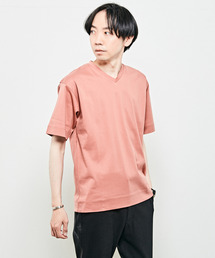 マーセライズドスムースVネックTシャツ