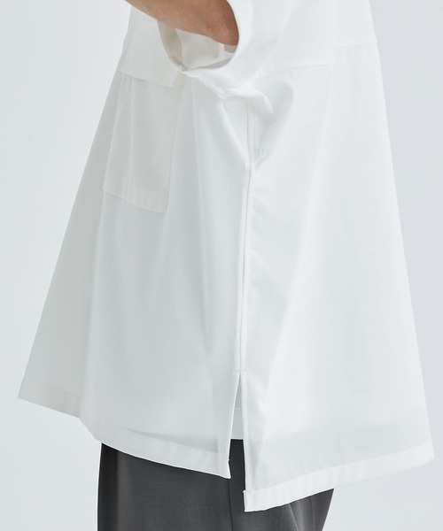 AFTERHOURS（アフターアワーズ）の「【AFTERHOURS / アフターアワーズ】OPEN COLLAR SHIRT（シャツ/ブラウス・メンズ・ホワイト/ブラック・3）」の8枚目の写真