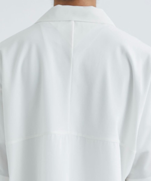 AFTERHOURS（アフターアワーズ）の「【AFTERHOURS / アフターアワーズ】OPEN COLLAR SHIRT（シャツ/ブラウス・メンズ・ホワイト/ブラック・3）」の11枚目の写真