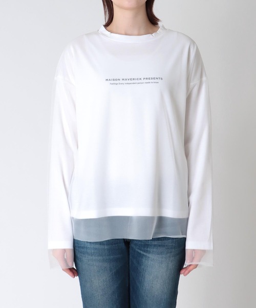 tシャツ MAISON MAVERICK ベロアハイネックT レディース MAISON MAVERICK PRESENTS（メゾンマベリックプレゼンツ）の