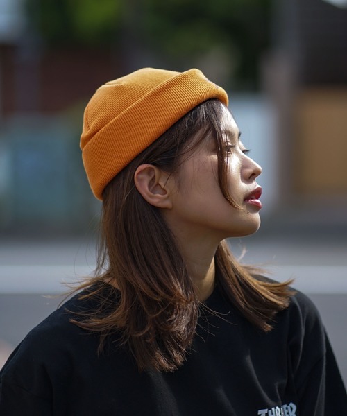 THRASHER（スラッシャー）の「2WAY KNIT CAP BEANIE/スラッシャーニットキャップ・ビーニー（ニットキャップ/ビーニー・メンズ・ホワイト/ベージュ/オレンジ/グリーン/ブラック×ブルー/ブラック×イエロー・FREE）」の17枚目の写真