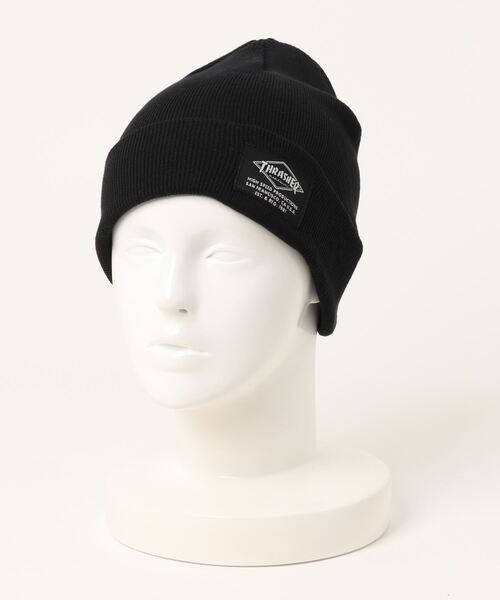 THRASHER（スラッシャー）の「2WAY KNIT CAP BEANIE/スラッシャーニットキャップ・ビーニー（ニットキャップ/ビーニー・メンズ・ホワイト/ベージュ/オレンジ/グリーン/ブラック×ブルー/ブラック×イエロー・FREE）」の12枚目の写真