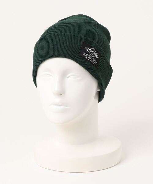 THRASHER（スラッシャー）の「2WAY KNIT CAP BEANIE/スラッシャーニットキャップ・ビーニー（ニットキャップ/ビーニー・メンズ・ホワイト/ベージュ/オレンジ/グリーン/ブラック×ブルー/ブラック×イエロー・FREE）」の10枚目の写真
