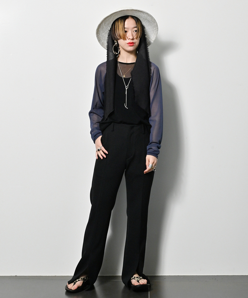 R JUBILEE(アールジュビリー)の「【R JUBILEE/アール ジュビリー】SHEER NET BASEBALL Tシャツ(Tシャツ/カットソー・レディース・ブラック・FREE)」の3枚目の写真