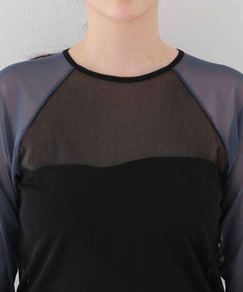 R JUBILEE(アールジュビリー)の「【R JUBILEE/アール ジュビリー】SHEER NET BASEBALL Tシャツ(Tシャツ/カットソー・レディース・ブラック・FREE)」の7枚目の写真
