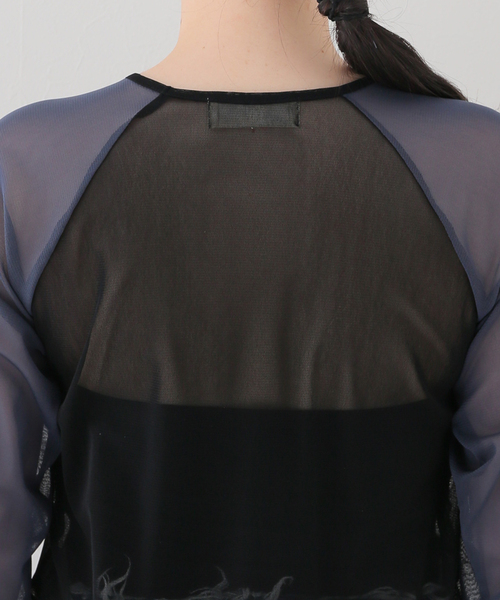 R JUBILEE(アールジュビリー)の「【R JUBILEE/アール ジュビリー】SHEER NET BASEBALL Tシャツ(Tシャツ/カットソー・レディース・ブラック・FREE)」の8枚目の写真