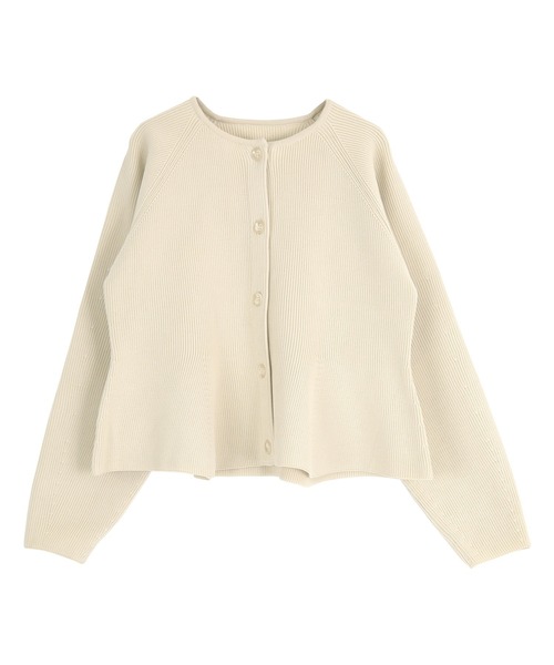 titivate（ティティベイト）の「ペプラムデザインニットカーディガン（カーディガン/ボレロ・レディース・グレイッシュベージュ/ブルーグリーン/ライトベージュ/ブラック/ネイビー/レッド・S/M/L）」の9枚目の写真