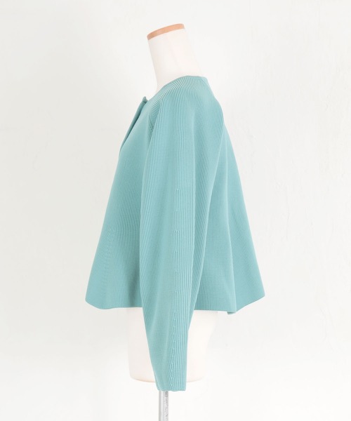 titivate（ティティベイト）の「ペプラムデザインニットカーディガン（カーディガン/ボレロ・レディース・グレイッシュベージュ/ブルーグリーン/ライトベージュ/ブラック/ネイビー/レッド・S/M/L）」の14枚目の写真
