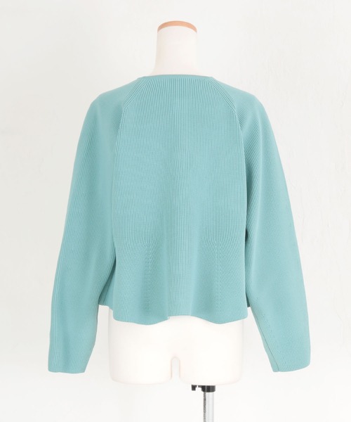 titivate（ティティベイト）の「ペプラムデザインニットカーディガン（カーディガン/ボレロ・レディース・グレイッシュベージュ/ブルーグリーン/ライトベージュ/ブラック/ネイビー/レッド・S/M/L）」の15枚目の写真