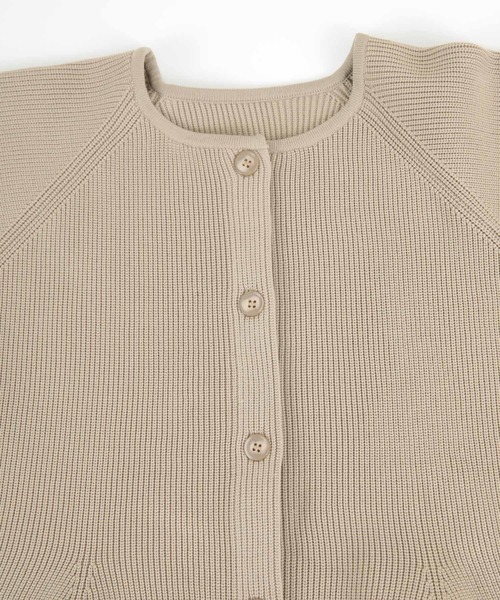 titivate（ティティベイト）の「ペプラムデザインニットカーディガン（カーディガン/ボレロ・レディース・グレイッシュベージュ/ブルーグリーン/ライトベージュ/ブラック/ネイビー/レッド・S/M/L）」の16枚目の写真