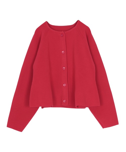 titivate（ティティベイト）の「ペプラムデザインニットカーディガン（カーディガン/ボレロ・レディース・グレイッシュベージュ/ブルーグリーン/ライトベージュ/ブラック/ネイビー/レッド・S/M/L）」の8枚目の写真