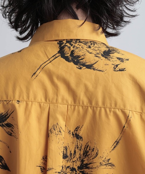 HARE(ハレ)の「シャドーボタニカルシャツ(HARE)(シャツ/ブラウス・メンズ・ホワイト/イエロー/ブラック・FREE)」の18枚目の写真