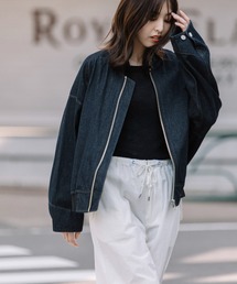 Munich | 9ozスラブデニムワイドジップブルゾン(デニムジャケット)