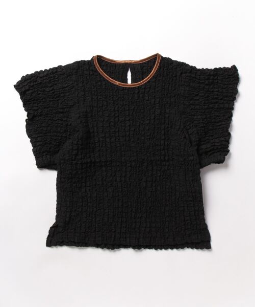 BDONNA（ビドンナ）の「シャーリング　カットソー（Tシャツ/カットソー・レディース・ホワイト/ブラック・MEDIUM）」の2枚目の写真