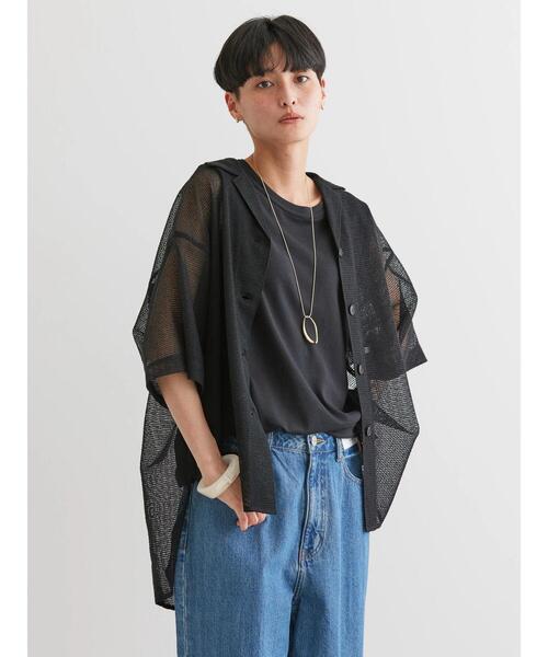 AMERICAN HOLIC（アメリカンホリック）の「メッシュ開襟シャツ（シャツ/ブラウス・レディース・ブラック/カーキ/テラコッタ・L/M）」の13枚目の写真