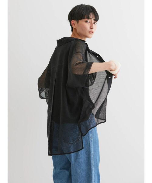 AMERICAN HOLIC（アメリカンホリック）の「メッシュ開襟シャツ（シャツ/ブラウス・レディース・ブラック/カーキ/テラコッタ・L/M）」の12枚目の写真