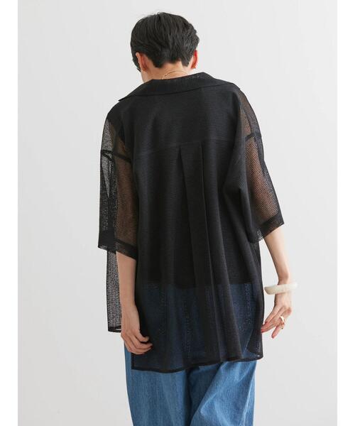 AMERICAN HOLIC（アメリカンホリック）の「メッシュ開襟シャツ（シャツ/ブラウス・レディース・ブラック/カーキ/テラコッタ・L/M）」の15枚目の写真