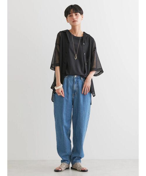 AMERICAN HOLIC（アメリカンホリック）の「メッシュ開襟シャツ（シャツ/ブラウス・レディース・ブラック/カーキ/テラコッタ・L/M）」の8枚目の写真