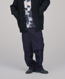 オーガニックコットン オーバーニータック ワイド ストレート パンツ / ユニセックス