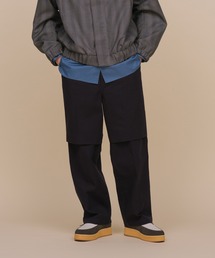 ADAM ET ROPE' | オーガニックコットン オーバーニータック ワイド ストレート パンツ(その他パンツ)