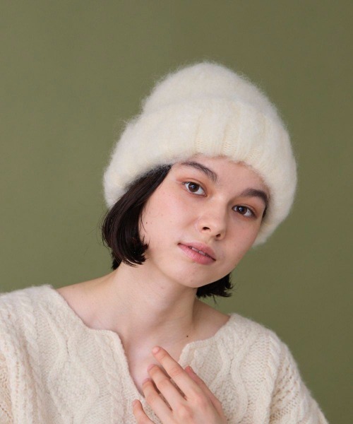 arth(アース)の「arth Mo Fur Rib Watch(ニットキャップ/ビーニー・レディース・ホワイト/ライトベージュ/オレンジ・FREE)」の22枚目の写真