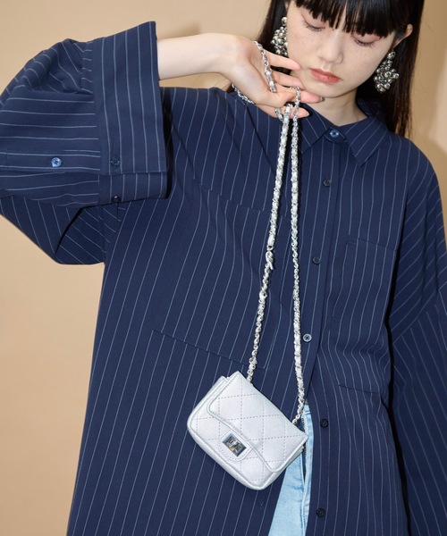 新品*限定品lureyouin ローズチェーンバッグ セール】フェイクレザーゴールドチェーンショルダーバッグ