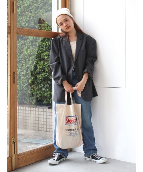 Ungrid(アングリッド)の「ロゴトートバッグ(トートバッグ・レディース・ベージュ/レッド・FREE)」の14枚目の写真