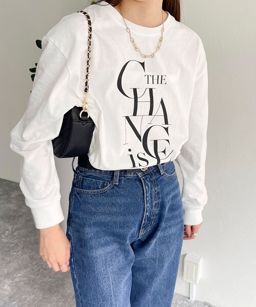 fredy emue（フレディエミュ）の「プリントロゴロンT（Tシャツ/カットソー・レディース・ピンク/ライトグレー/オフホワイト/チャコールグレー・38）」の5枚目の写真