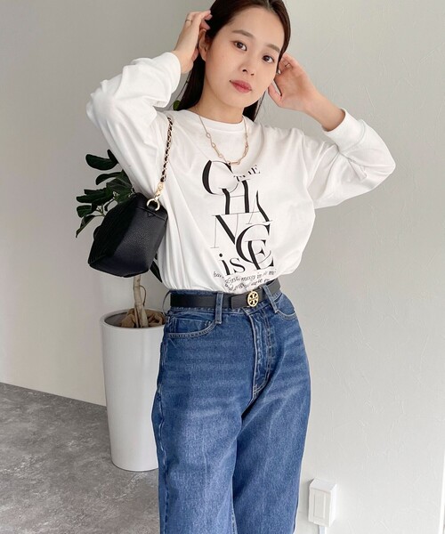 fredy emue（フレディエミュ）の「プリントロゴロンT（Tシャツ/カットソー・レディース・ピンク/ライトグレー/オフホワイト/チャコールグレー・38）」の6枚目の写真