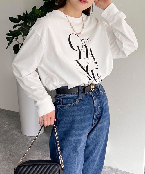 fredy emue（フレディエミュ）の「プリントロゴロンT（Tシャツ/カットソー・レディース・ピンク/ライトグレー/オフホワイト/チャコールグレー・38）」の7枚目の写真