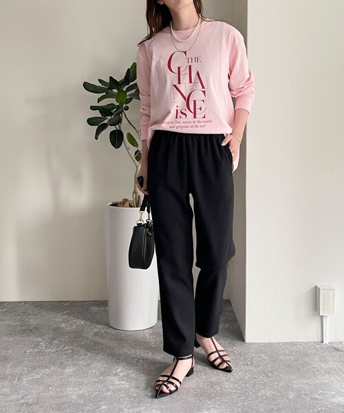 fredy emue（フレディエミュ）の「プリントロゴロンT（Tシャツ/カットソー・レディース・ピンク/ライトグレー/オフホワイト/チャコールグレー・38）」の12枚目の写真