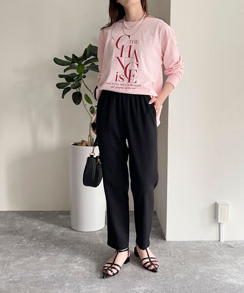 fredy emue（フレディエミュ）の「プリントロゴロンT（Tシャツ/カットソー・レディース・ピンク/ライトグレー/オフホワイト/チャコールグレー・38）」の13枚目の写真