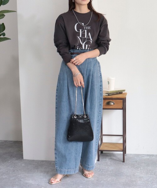 fredy emue（フレディエミュ）の「プリントロゴロンT（Tシャツ/カットソー・レディース・ピンク/ライトグレー/オフホワイト/チャコールグレー・38）」の14枚目の写真